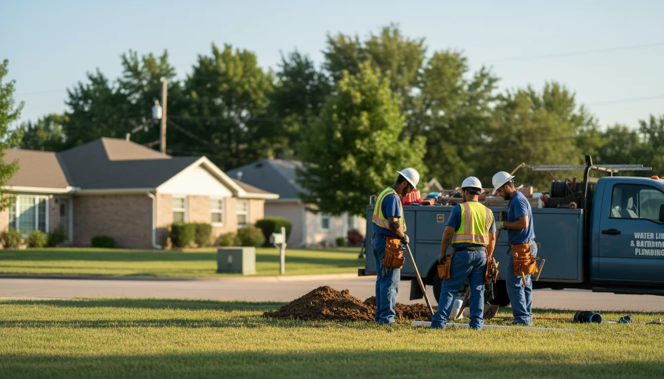 Residential water line and bathroom plumbing service in Martin, TN